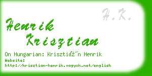 henrik krisztian business card
